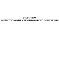 Структура закрытого банка тем итогового сочинения