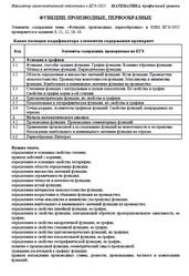 ЕГЭ 2025, Математика, Профильный уровень, Навигатор самостоятельной подготовки, Функции, производные, первообразные