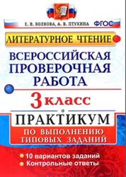 ВПР, Литературное чтение, 3 класс, Практикум, Волкова Е.В., Птухина А.В., 2017