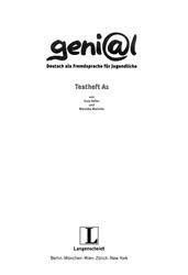 Genial, Deutsch als Fremdsprache für Jugendliche, Testheft A1, Keller S., Mariotta M., 2003