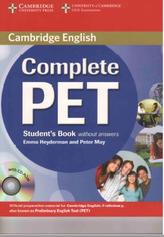 Complete PET, student's book, without asnwers, Heyderman E., May P., 2010