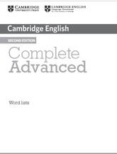 Cambridge English, complete advanced, word list, with answers, second edition, Brook-Hart G., Heines S., 2014