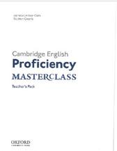 Cambridge English, proficiency masterclass, teacher's pack, Lindsey-Qark J., Greene S., 2013