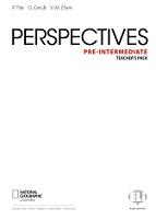 Perspectives preintermediate teachers pack, Tite P., Cerulli G., Chen V.M., 2020