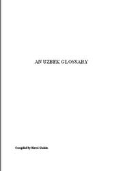An uzbek glossary, Hervé Guérin, 2003