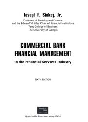 Финансовый менеджмент в коммерческом банке и в индустрии финансовых услуг, Синки Дж., 2019
