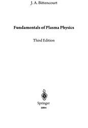 Основы физики плазмы, Зеленый Л.М., Биттенкорт Ж.А., 2009