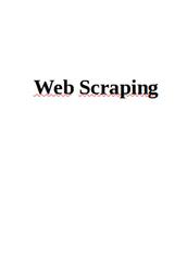 Web Scraping