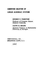 Численное решение систем линейных алгебраических уравнений, Форсайт Дж., Молер К., 1969