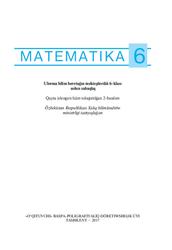 Matematika, 6 klas, Mirzaxmedov M.A., Rahimqoriyev A.A., Ismailov Sh.N., Toxtaxodjayeva M.A., 2017