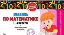 Правила по математике, 1-4 классы, наглядные схемы и таблицы, Жилинская А., 2015