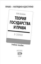 Теория государства и права в схемах, Беляева О.М., 2008