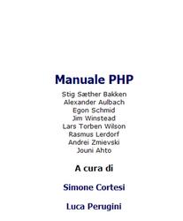 Manuale PHP, Simone Cortesi, Luca Perugini, 2003