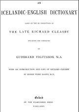 Icelandic English dictionary - Cleasby R., Vigfusson G.