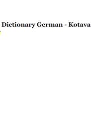 Kotava, Dictionary German, 2007