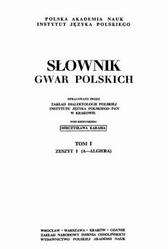 Słownik gwar polskich, Том 1, Karas M.