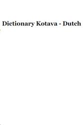 Dictionary Kotava-Dutch, 2007